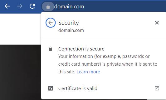 Secure website padlock